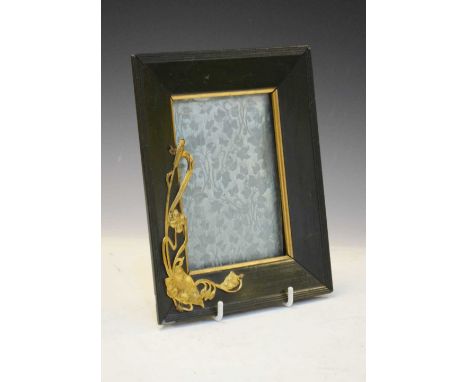 Art Nouveau photo frame having gilt foliage decoration, 17cm x 21cm high 