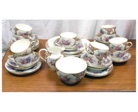 Crown Staffordshire floral tea set