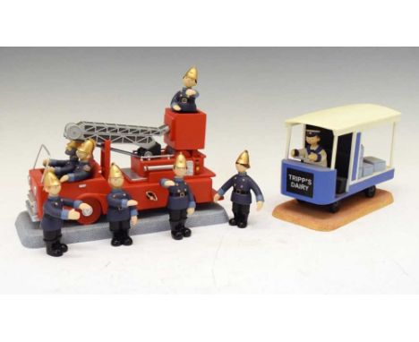Robert Harrop Camberwick Green - Thomas Tripp in his milk float (CG86), together with a limited edition ‘The Fire Engine’ (CG