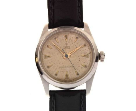 Tudor - Gentleman's Oyster stainless steel manual-wind wristwatch, the champagne dial having filled gold-colour wedge hour ma