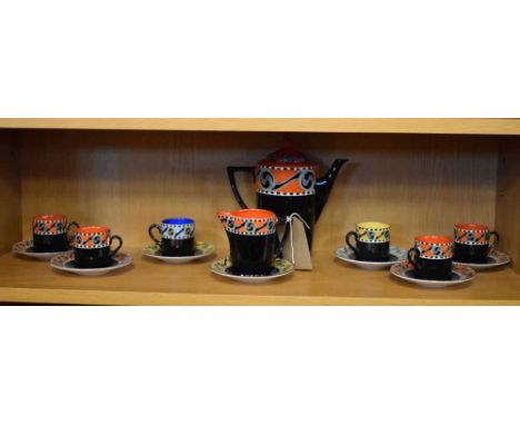 Solian ware Art Deco coffee set for six settings