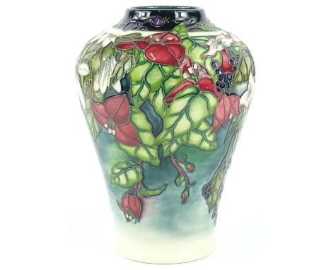 A Moorcroft Nostalgia pattern vase, modelled by Anji Davenport, limited edition number 62 of 150, handwritten and impressed m