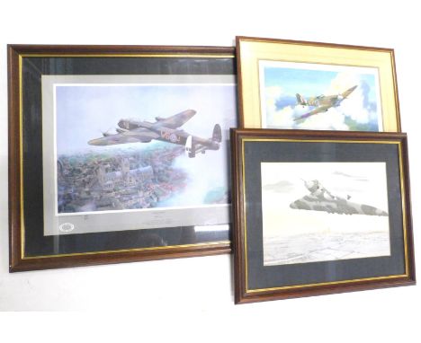 Jeff Crain.  J For Johnny, artist signed limited edition print, no. 188/850, 41cm x 57cm, a print of a Vulcan bomber after Jo
