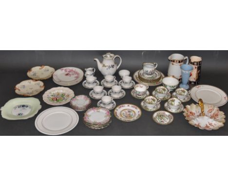 A Royal Doulton burgundy pattern coffee service for six, comprising cups & saucers, a coffee jug, a cream jug, and a sugar bo