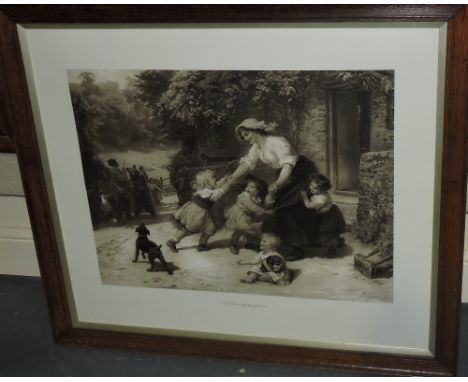 After Fred Morgan, a monochrome print, Nothing to Fear, together with a pair of similar prints
