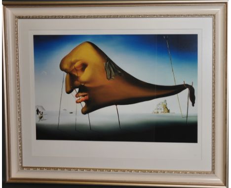 Salvador Dali, Sleep, A Chelsea Green Editions limited edition colour print number 4/75, framed with sperate framed certifica