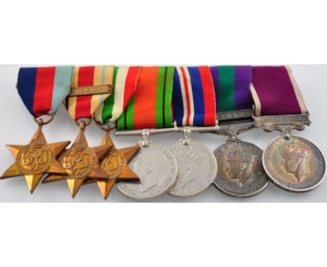 A group of WWII medals awarded to Guardsman S. Myers Coldstream Guards including Africa and Italy stars, defence medals, good