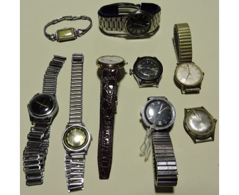 A quantity of assorted gentleman's vintage wristwatches