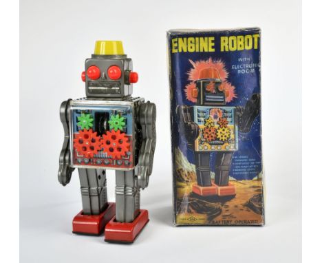 Horikawa Engine Robot, Japan, Blech, 22cm, Reprobox, Funktion ok, Z 1-