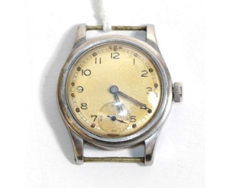 A military A T P wristwatch, case back with broad arrow and numbered 124330