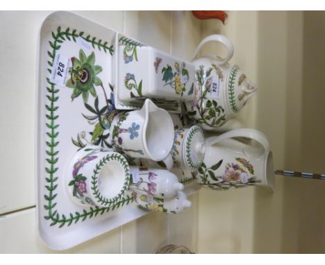 A collection of Portmeirion "Botanic Garden" including teapot, tray, cruet, butter dish etc 