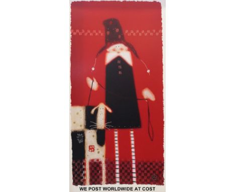A signed limited edition (85/195) print by Govinder 'A New Lead for Patch' (approximately 75 x 40cm)