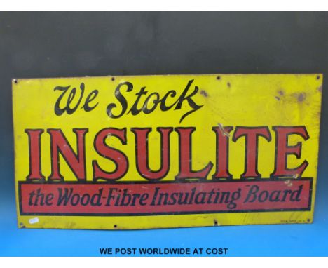 An Insulite enamel advertising sign (38 x 77cm)  