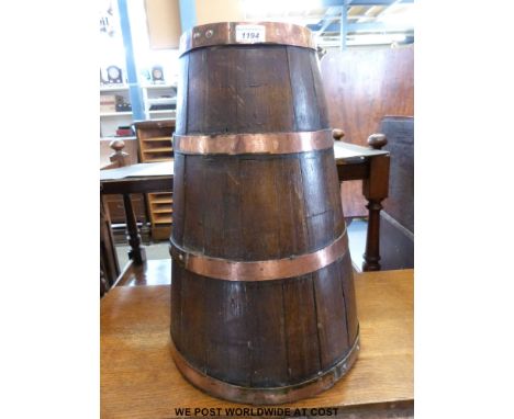 A conical shaped coopered stick stand (H54cm) 
