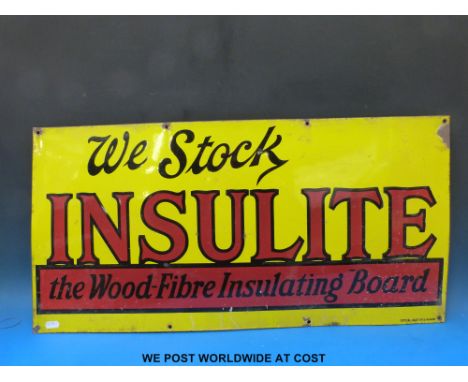 An Insulite enamel advertising sign (38 x 77cm)  