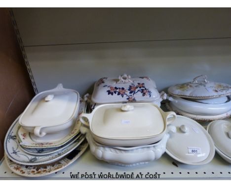 A very large collection of ceramics, some hand painted to include Carltonware, creamware, lustre dish etc 