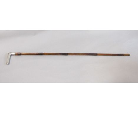 Bamboo shafted Sunday stick with silver handle