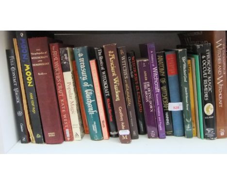 An extensive collection of books about magic, witchcraft, and related subjects