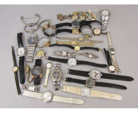 A large collection of vintage gent's and ladies wristwatches and time pieces