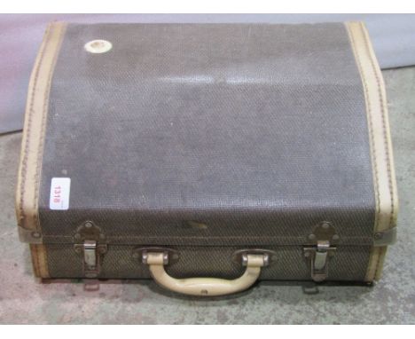 A vintage cased portable Regent Tone record player with collard high fidelity RC54/turntable
