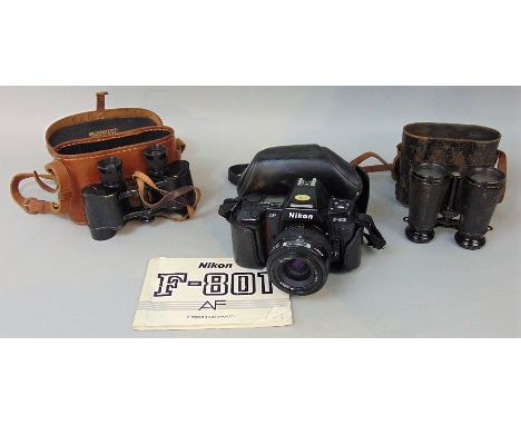 Small collection of optical equipment to include a pair of Bausch &amp; Lomb binoculars, further pair of vintage binoculars f
