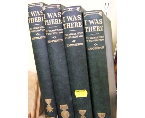 Four volumes of "I Was There" - The Human Story of The Great War of 1914-1918, published by The Waverley Book Company Ltd, to