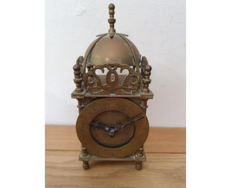 A Smiths 8 day small lantern type timepiece, 18 cm.