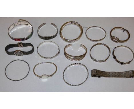 Various silver bracelets, 11oz