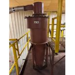 MILD STEEL CYCLONE WITH BOTTOM MOUNTED ROTARY AIR LOCK VALVE