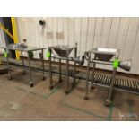 (2) S/S COARSE RETURN PORTABLE CARTS WITH (1) ADDITIONAL S/S CART