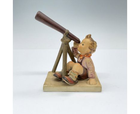 Matte porcelain figurine capturing a boy's wonder through a telescope. Goebel TK3. Artist: Arthur MoellerIssued: 1960-1972Dim