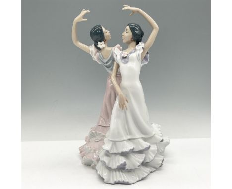Beautifully detailed artist piece of Flamenco dancers. Dressed in long dresses with ruffles at neck, arms and hemline. Soft c