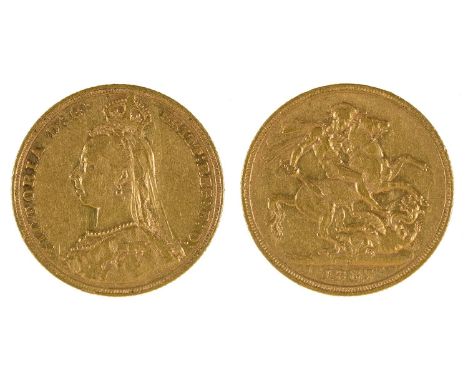 GOLD COIN. SOVEREIGN 1887 M 