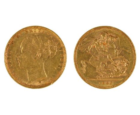 GOLD COIN. SOVEREIGN 1885 M 