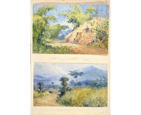 M. R. P. ALLWOOD, JAMAICAN AND CORNISH LANDSCAPES, UNFRAMED, MANY SIGNED AND DATED, WATERCOLOURS, 20 X 30CM AND SMALLER (12) 