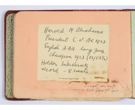 AUTOGRAPHS. AN ALBUM OF SIGNATURES OF CELEBRITIES COLLECTED C1900-30, INCLUDING SIR MALCOM CAMPBELL, LORD DESBOROUGH, FRANK B