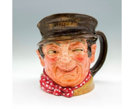 Dark brown hat, light brown coat, red kerchief with white spots. From the Charles Dickens' Characters series. Royal Doulton b