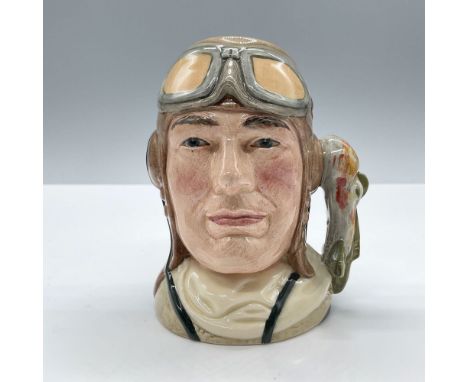 Style One, Variation One. Light brown cap; dark brown flight jacket with cream collar; white scarf without cipher. Royal Doul