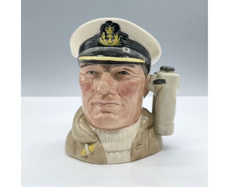 Style One, Variation One, without " R.C.N." on binoculars. White Royal Navy cap; light brown coat; white sweater. Royal Doult