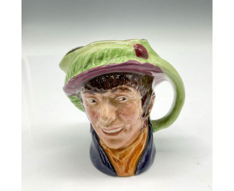 Variation One, blue jacket; lime-green feather; maroon hat and button. Royal Doulton backstamp. Artist: Harry FentonIssued: 1