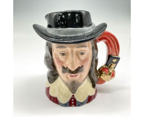 Style Two, crown, bible, and sash handle. Black hat; maroon and purple jacket; cream collar. Royal Doulton backstamp. Artist: