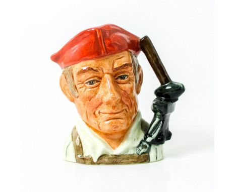 Salmon hat; white shirt; light brown apron. Series: Characters From Williamsburg. Royal Doulton backstamp. Artist: David B. B