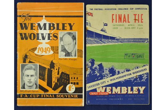 1949 FA Cup Final Poster of Programme Leicester Wolves