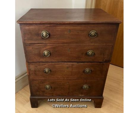 VICTORIAN MAHOGANY COMMODE, 74CM (H) X 59CM (W) X 39CM (D) / COLLECTION LOCATION: PULBOROUGH (RH20), FULL ADDRESS AND CONTACT