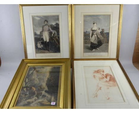 Two 19th century prints, print after Short in Sepia and another of a landscape