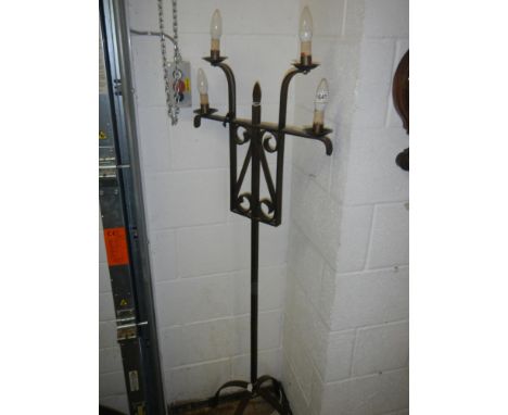 An old forge metal standard lamp COLLECT ONLY 