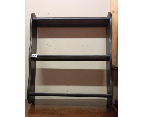 A set of wall shelves COLLECT ONLYW60.5cm x H70cm Shelf W57cm x D13cm.  Shelf spacing 15.5cm x 16.5cm