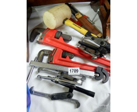 A good lot of workshop tools. 