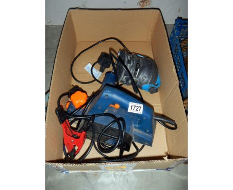 A power planer and a palm sander. COLLECT ONLY. 