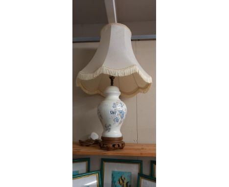 A pottery table lamp, possibly Aynsley COLLECT ONLY 